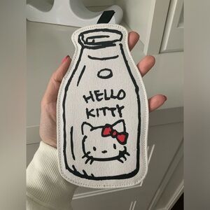 SANRIO HELLO KITTY Bottle Shaped Graphic Sketch Small Flat Pouch Bag BRAND NEW